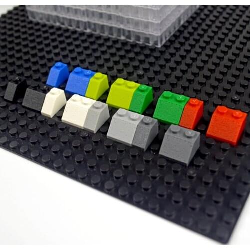 3039 Roof Tile 1X1 1x2 1x4 Slope Thick Blocks MOC Beveled Enlighten Building Bricks Compatible All Brands Assembles Particle