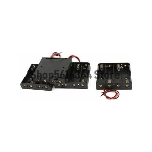 4pcs Black Battery Storage Box Case Holder for 4 x 1.5V AA Batteries