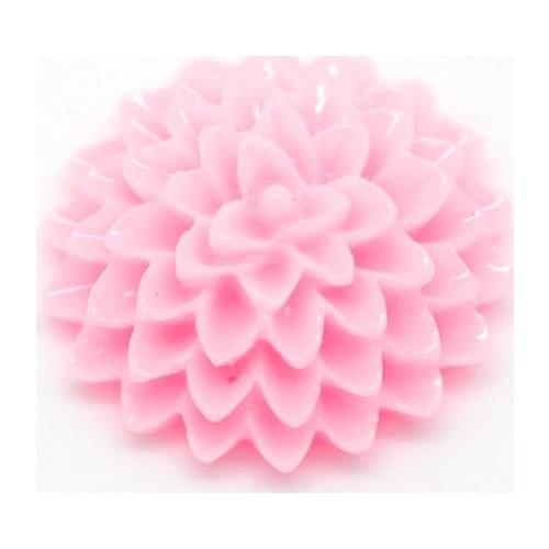 50Pcs Resin Flower Light powder Embellishments Cabochon Scrapbook Fashion Home Wedding Decoration Craft Resin Cabochon 15*6mm