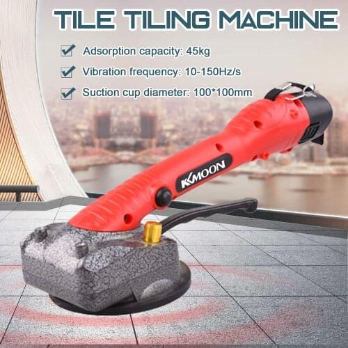 10-150Hz Tile Tiling Machine Wall Floor Tiles Laying Vibrating Tool with 100*100mm Suction Cup One-handed Tile Tiling Machine