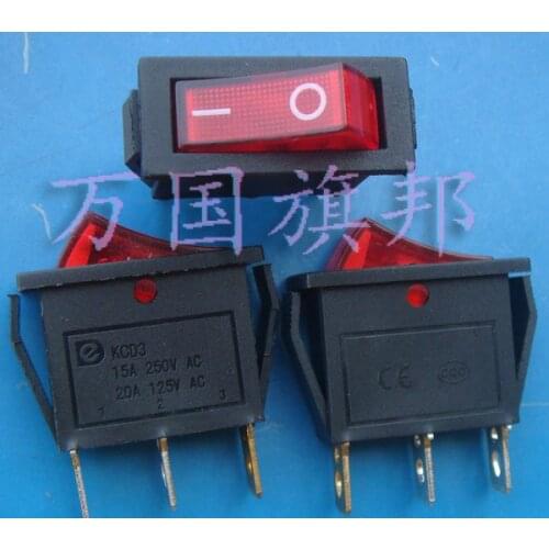 Free shipping.Red button switch boat 15 30 and 20 mm wide, high tripod and a lamp