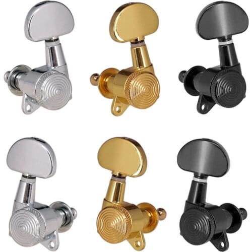 Locked String Tuning Peg Key Machine Heads Semicircle Button for Acoustic Electric Guitar Lock Schaller Style