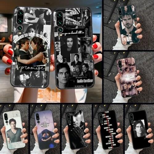 The Vampire Diaries Damon Salvatore Phone case For Huawei P Mate P10 P20 P30 P40 10 20 Smart Z Pro Lite 2019 black pretty funda