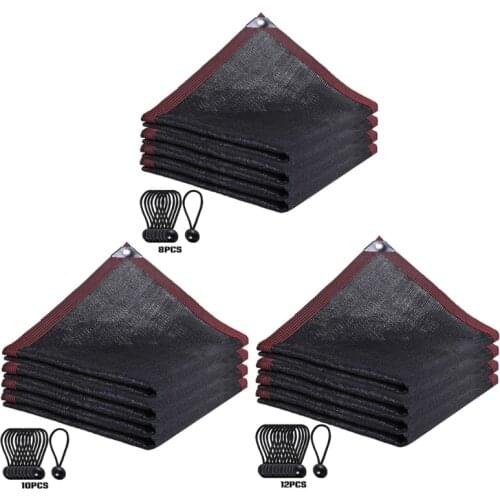 28EB 90% Black Sunblock Shade Cloth Cover Taped Edge Grommets Garden Flower Plant Greenhouse Barn Kennel Outdoor Sunshade Net