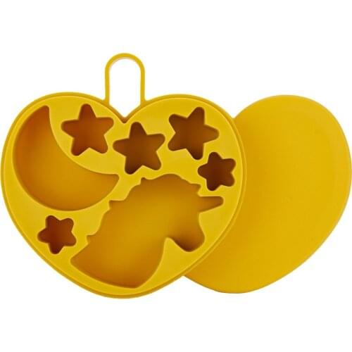 Baby Toy Soft Building Blocks Silicone Rainbow Stacking Blocks Heart Shape Silicone Jenga Wooden Construction Squeeze Toy