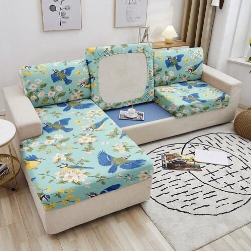Floral Printing Elastic Seat Cushion Cover Stretch Sofa Covers for Living Room Furniture Protector Sofa Slipcover Couch Cover