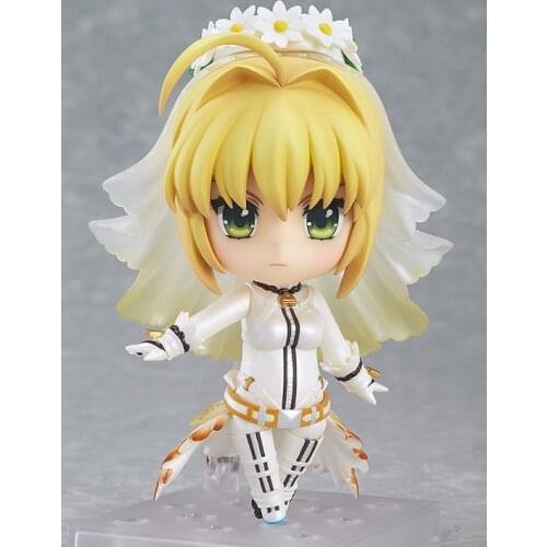 Fate/EXTRA Stay Night CCC Saber Bride Lily Nero Zero Wedding Dress Ver. 387# Jeanne D Arc PVC Action Figure Model Toys LELAKAYA