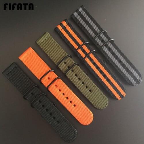 FIFATA Nylon Canvas Strap Smart Watch Band For Huami Amazfit Bip/Pace/Stratos For Samsung For Garmin For Huawei GT 18/20/22/24mm