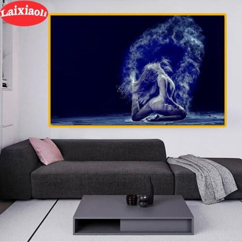 Full square diamond painting Sexy Beauty Body building Physical Exercise pictures embroidery round diamond mosaic painting decor