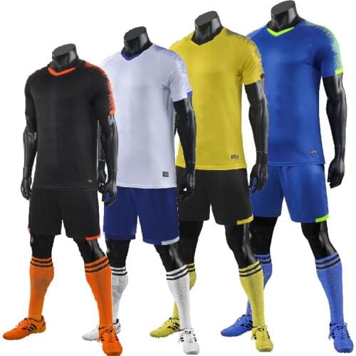 Football jerseys set kits Men Women Kids Soccer Sets Jersey Uniforms Sport Kit Customize Children Soccer Sets socks free