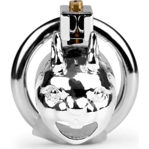 New Arrival Short Chastity Cage Sex Toys For Male Chastity Masturbators Rings Metal Tiger Head Cage Bdsm Scrotum Penis Enlagment