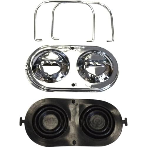 Master Cylinder Cover with 2PCS Bails Rubber Gasket Chrome Finish Replacement for Chevy Corvette 1967-1982