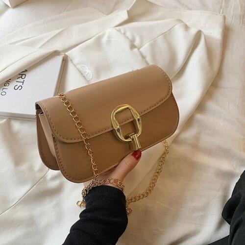 Fashion Chain Style Crossbody Bags For Women Pu Leather Shoulder Bag Designer Small Bags Female Simple Versatile Purses