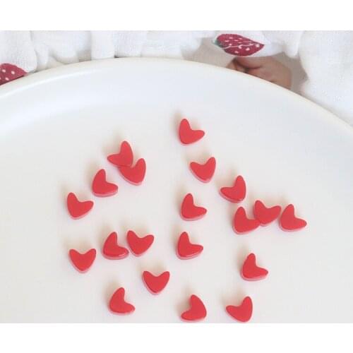 10 PCS 18mm Fashion Style Resin Red Heart Earrings Accessories DIY Jewelry Findings