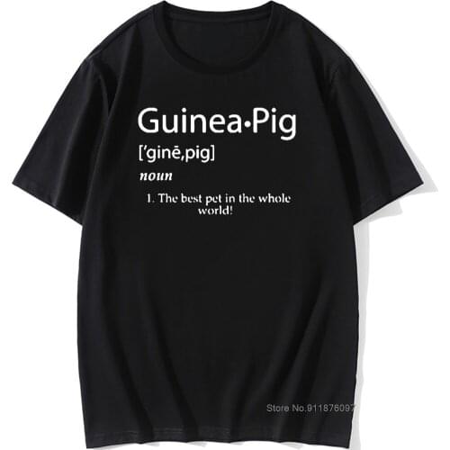 I Love Guinea Pig Definition T-Shirt Mens Short Sleeves Vintage Printed T Shirts Plus Size Top Tees Retro