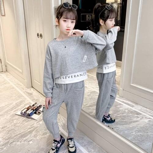 Spring Autumn Baby Girl Sweater Kids Clothes Sports Suit Children Clothing Kids Sweater letter Design For 3-12 Years