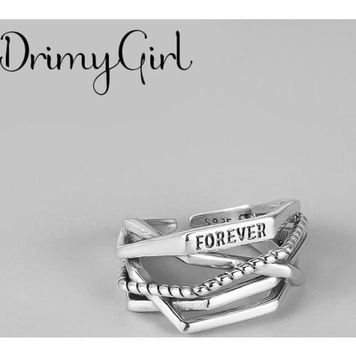 New Hot Sale Exaggerated Adjustable Size Letter Rings For Women Men Girl Party Gifts Minimalist Jewelry 2021