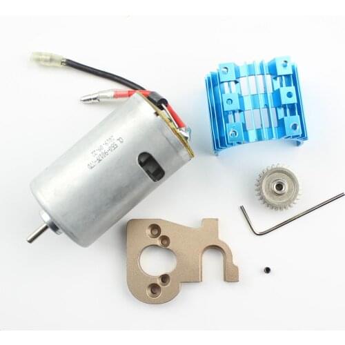 Upgrades Electric Brushed Motor Drive Engine Accessory w/Heat Sink for Wltoys 1/14 144001 RC Truck Car