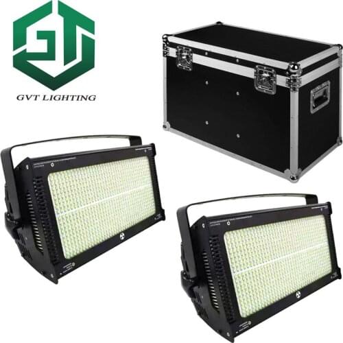 2pcs/lot flightcase packing Stage Lighting 1000W Matrix led White color DMX Strobe Professional DJ DMX Stage Lights