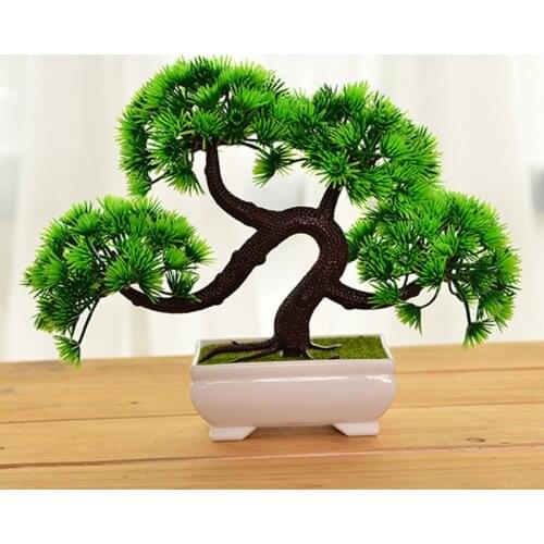 REDJCK Plastic Artificial Tree Flower Bonsai Plants Pot Culture For Christmas Office Home Living Room Decoration