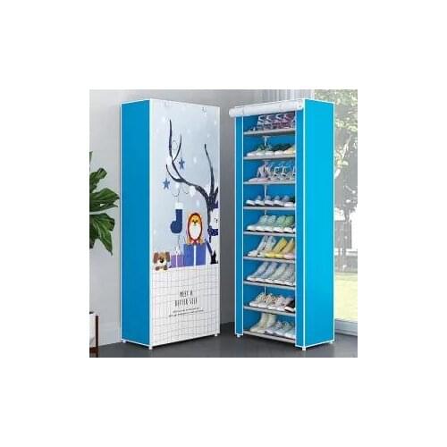 10 Layers Dustproof Shoe Storage Rack Cloth Fabric Storage Shoes Rack Combination Shoe Dust-proof Shoe Shelf Blind box