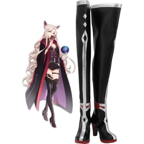 Arknights Gitano Cosplay Boots Over Knee High Heel Shoes Custom Made