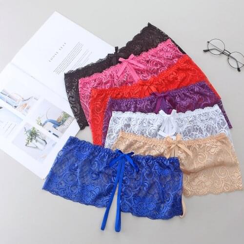 Sexy Womens Panties Lace Transparent Sexy Temptation Underwear Mid Low Waist Sex Underpants Erotic Lingerie Breathable Thongs