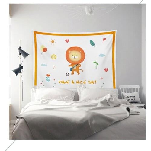 Nordic Bedroom Cartoon Tapestry Wall Decor Background Cloth Ins Hanging Custom Stall Tablecloth Decorative Bedside гобелен