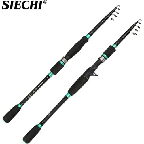 SIECHI 1.8M -2.7M Spinning Rod Carp Fishing Rod Fishing Rod Carbon Fiber feeder Hard Fiber Telescopic Fishing Rod fishing pole