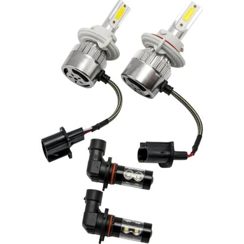LED Headlight Hi/Lo + Fog Light 4 Bulbs Combo kit For Ford F-150 2004-2015
