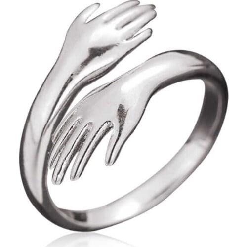 Tevuli 925 Sterling Silver Wrap Hands Ring