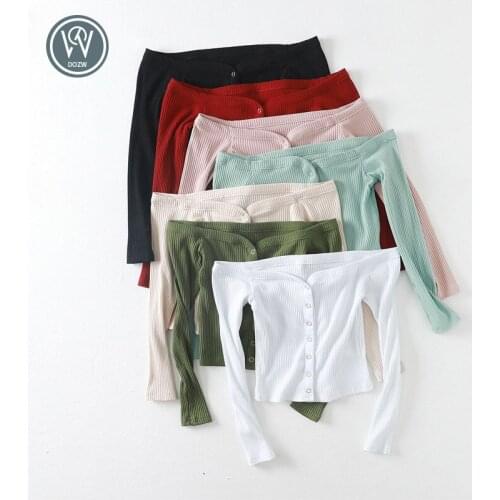 Candy Color Off Shoulder Tank Tops Women Sexy Ribbed Knitted Crop Top Cool Girls Streetwear White Black Basic Tees 2019