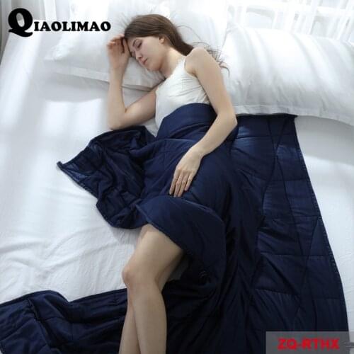 American Style Weighted Blanket 100% Cotton Decompression Quilt Solid color Weighted Cover Relieving Catigue and Improving Sleep