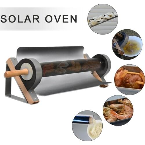 Green Solar Tube Cooker Use Of Sunlight For Outdoor BBQ Portable Solar Cooker Camping Emergency Tool Multi-functional Solar Oven