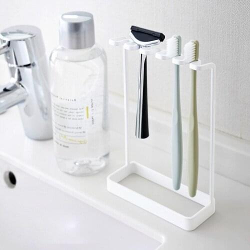 1Pc Creative Traceless Stand Rack Toothbrush Organizer Electric Toothbrush Wall-Mounted Holder Space Saving Bathroom Accessories