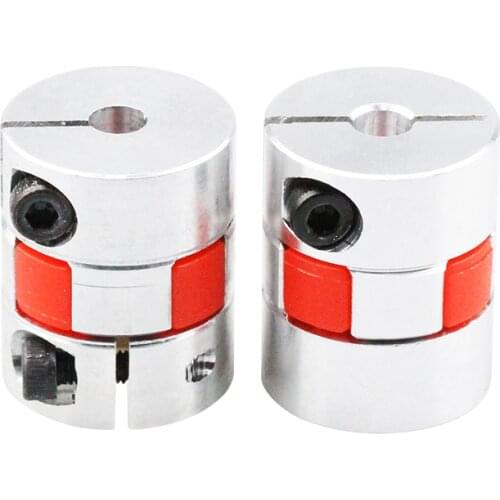 1Pc XB Coupler Aluminium Plum Flexible Shaft Coupling 5mm/6.35mm to 8mm D20L25 5x8mm 6.35x8mm Motor Connector Flexible Coupler