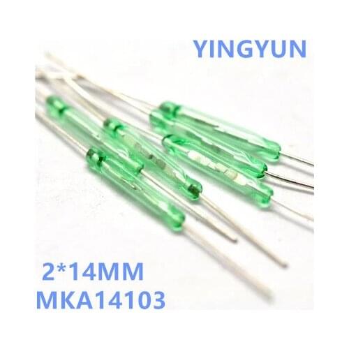 10pcs/lot MKA14103 reed switch, magnetically controlled magnetic switch 2X14MM normally open New