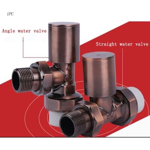 11pc brass heater thermostat valve for heating water oil pipe temperature flow control valve shut off Needle ball Valve