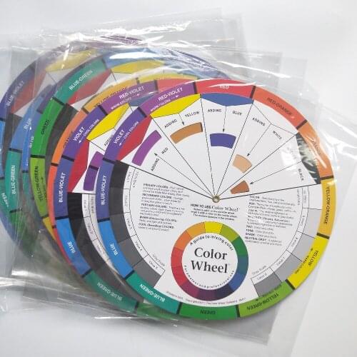 15pcs Micro Pigment Color Wheel Guide Tattoo Ink Color Wheel Chart Permanent Makeup Microblanding Accessories