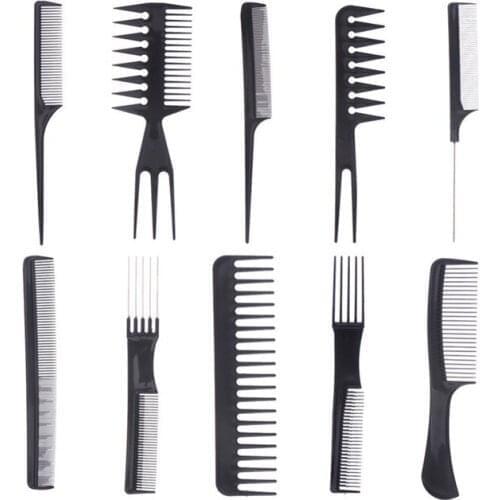 50sets 10pcs/set Hair Brush Set Makeup Combs Pro Comb Kits Hair Smooth Straightening Anti-static Hair Care DHL