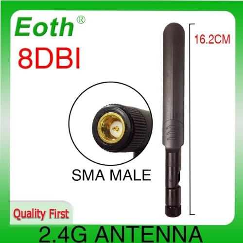 2.4G wifi Antenna 5 10 PCS 2.4GHz 5.8Ghz Dual Band 8dBi Omni-Directional WIFI aerial SMA male wireless router antenne