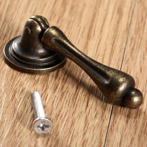 Antique Bronze Wardrobe Door Pulls Handle Knob Kitchen Cupboard Drawer Dresser Cabinet Knobs Furniture Knobs and Handles 62*24mm