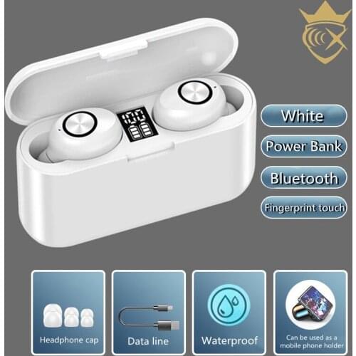 TWS Wireless Earphones Bluetooth 5.2 Headphones IPX7 Waterproof Earbuds LED Display HD Stereo Built-in Mic For Xiaomi iPhone