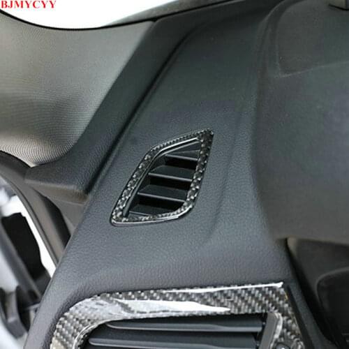 BJMYCYY 2PCS/SET Carbon fiber decorative frame for air conditioner outlet of dashboard for BMW 1 Series 2017-2019