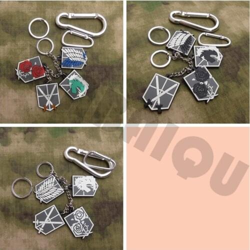 Key Ring Keychain Monochrome Attack on Titan Tactics Morale
