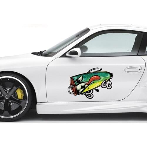 Personality Fishing Lure Car Stickers Vinyl Decals Waterproof RV Car Wrap Custom Printing DIY Decoration Apply To Car Window