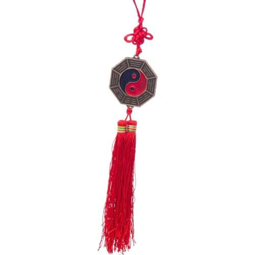 Chinese Feng Shui 5cm Bagua Mirror Lucky Lucky Prayer Hanging Charm