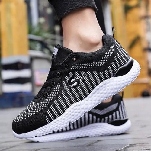 Summer Men Sneakers Running Sport Shoes Male Tennis Casual Shoes Breathable Lightweight Comfortable Trainers Walking Sneakers 45
