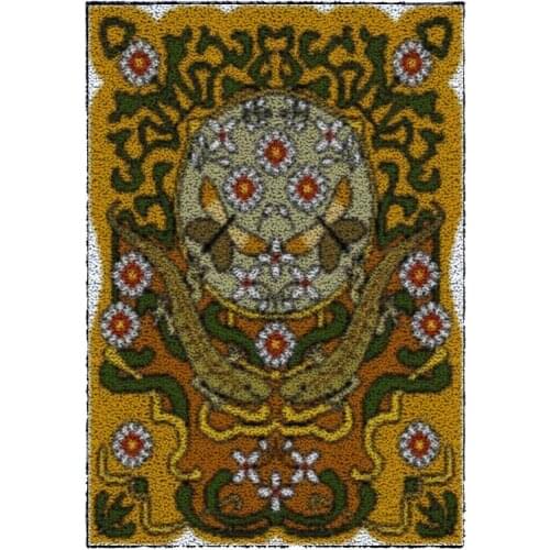 Latch Hook Kits Flower DIY Carpet Rug Plush Wall Tapestry Kits Crochet Floor Mat Thick Yarn Cushion Arts & Crafts 87*61cm