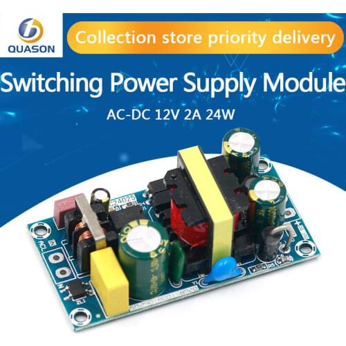 AC-DC 12V2A 24W Switching Power Supply Module Bare Circuit 100-265V to 12V 2A Board for Replace/Repair 24V1A